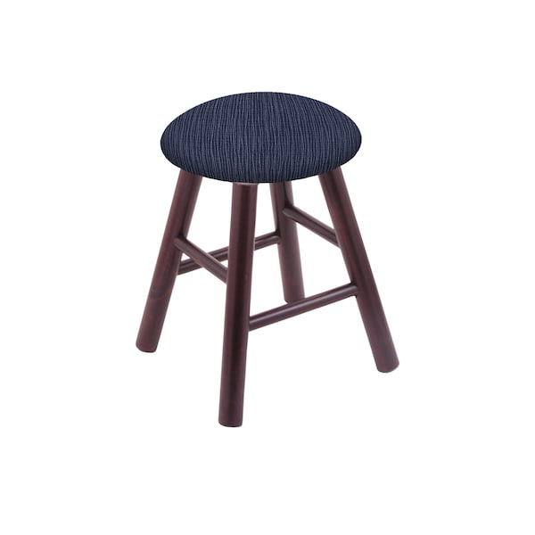 Maple Vanity Stool, Dark Cherry Finish, Graph Tidal Seat